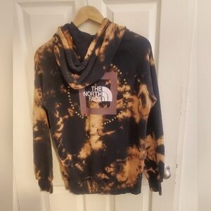 CUSTOM The North Face Black Tie-Dye Hoodie Upcycled